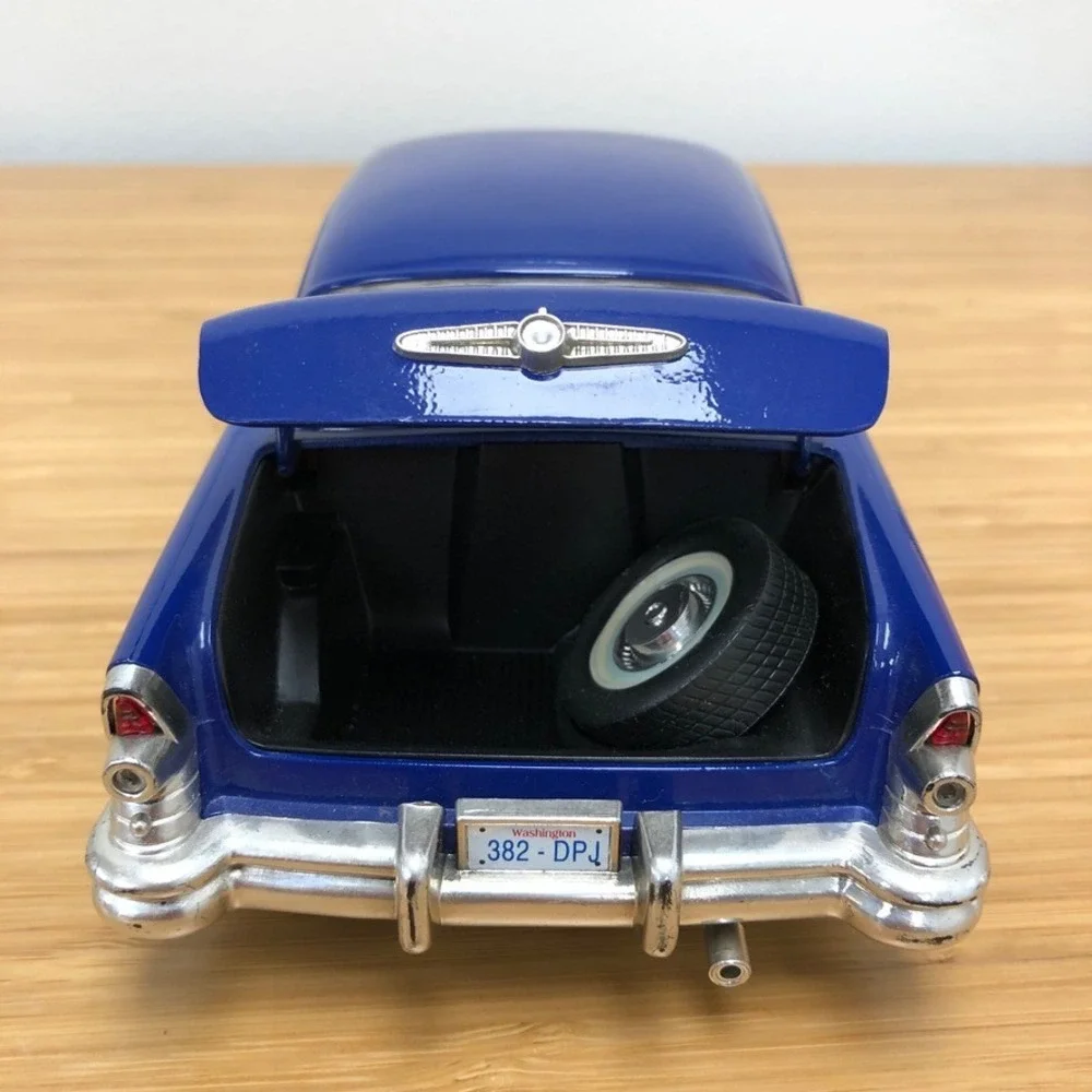 Mira 1955 Buick Century 1:18 Scale Model Blue Diecast Spain Vintage Collectible